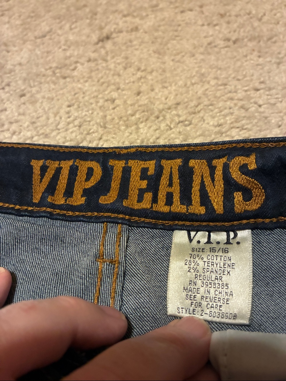 VIP Navy Ripped Skinny Jeans - Picture 2 of 14